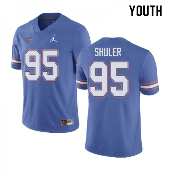 Jordan Brand Youth #95 Adam Shuler Florida Gators College Football Jerseys Blue